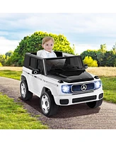 Officially Licensed Mercedes-Benz Eqg 12V Electric Kids Ride-On Car with Parent Remote Control, White