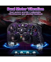 Double vibration Wireless Controller with Rgb Led Lights Turbo Function for Windows 7/8/10/11