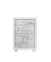 Modern 5-Drawer Chest with Faux Marble Front for Stylish Storage