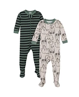 Gerber Toddler Boys 2-Pack Snug Fit Footed Cotton Pajamas