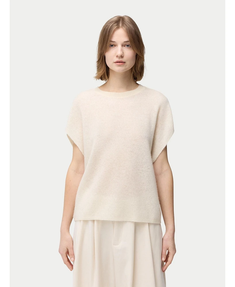 Gobi Cashmere Women's Batwing Short-Sleeved Top