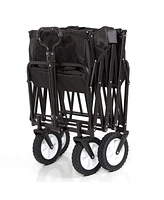 Mac Sports Xtender 52" Extra Long Collapsible Utility Storage Wagon Cart, Black