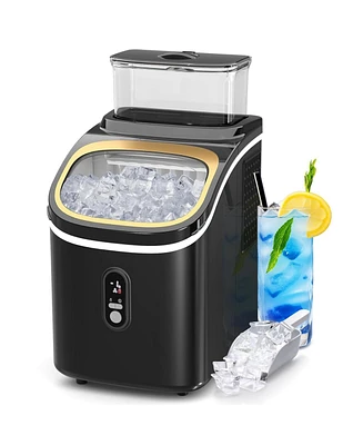 Zafro Countertop Ice Maker,30Lbs/24H,Automatic Cleaning Function and 24-Hour Timing Machine with Scoop&Ice Basket,for Home/Kitchen/Camping/Off