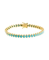 By Adina Eden Colored Bezel Tennis Bracelet