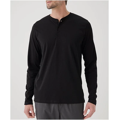 Pact Men's Organic Cotton Softspun Long Sleeve Henley