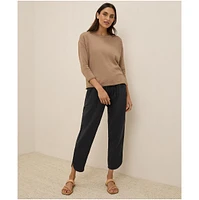 Pact Women's Organic Cotton Coastal Double Gauze Tapered Pull-On Pant