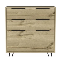 Stylish Three-Drawer Dresser with Smooth Glide Storage for Small Spaces
