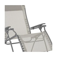 Reclining Steel Zero Gravity Chair with Cushion for Patio and Lawn