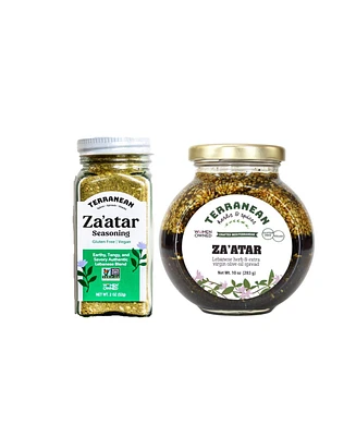 Terranean Herbs Spices Gourmet Za'atar Spread Za'atar Shaker, 2 Pack