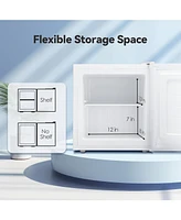 Zafro 1.1 Cu. Ft. Small Upright Freezer – This compact mini freezer features removable shelves, an adjustable thermostat, and a reversible door