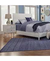 Modern Groovy 1-Drawer Wood Nightstand for Small Spaces