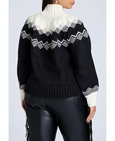 Eloquii Plus Nordic Mockneck Sweater