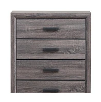 Solid Wood Five-Drawer Chest for Bedroom Storage and Organization