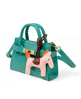 Tiny Treats + Zomi Gems Girls Crocodile Pony Handbag, Orange