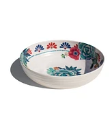 TarHong Desert Succulent 6-Pc. Low Bowls, Service For 6