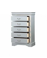 Solid Wood Five-Drawer Lingerie Chest for Bedroom Storage and Organization