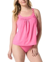 Coco Reef Womens Ultra Fit Bra Sized Tankini Top Impulse High Waist Bikini Bottoms