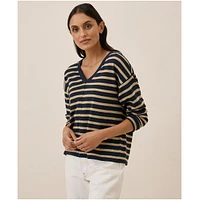 Pact Women's Organic Cotton Classic Fine Knit Relaxed Sweater