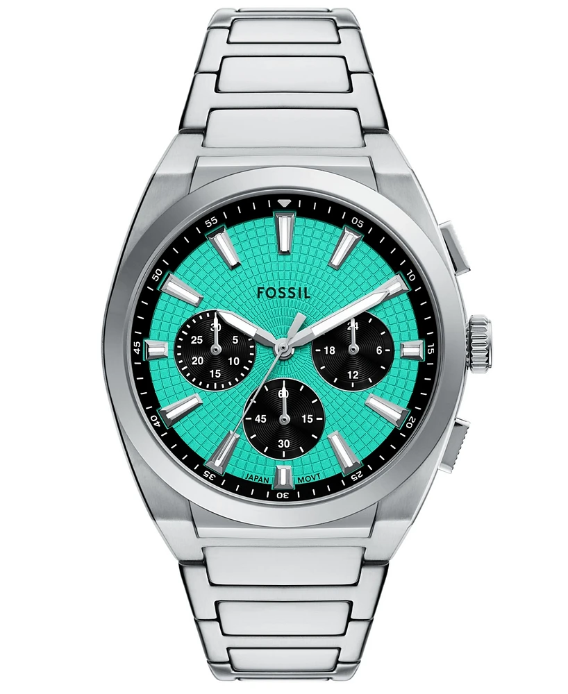 Fossil Men's Everett Chronograph Stainless Steel Watch, 44mm