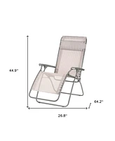 Durable Steel Zero Gravity Chair for Patio Poolside and Garden
