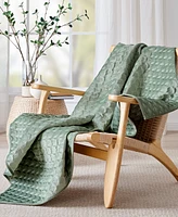 Levtex Merano Velvet Sea Spray Reversible Quilted Throw, 50" x 60"