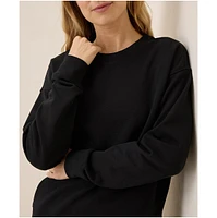 Pact Women's Organic Cotton Cloud Brushed Fleece Crew Sweatshirt