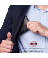 Alpine Swiss Mens Leon Trifold Wallet Rfid Safe Bifold Genuine Leather Id Window
