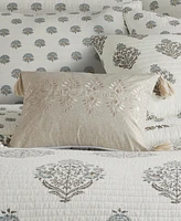 Levtex Kamira Embroidered Tassel Decorative Pillow, 18" x 14"