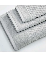 Linery & Co. Quick-Drying Cotton Diamond Waffle Textured Hand Towel, 26" x 16"