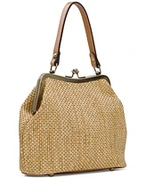 Patricia Nash Laureana Small Raffia Kisslock Bag with Scarf