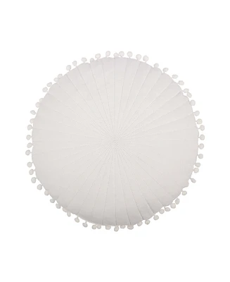 Levtex Evelyn Round Stitch Decorative Pillow, 16" Round