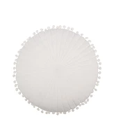 Levtex Evelyn Round Stitch Decorative Pillow, 16" Round
