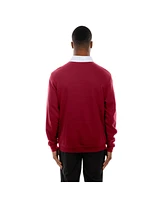 New Era Men's Dark Red Philadelphia Phillies Throwback Prep Color Block Rugby Polo Shirt