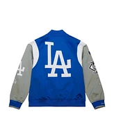 Mitchell & Ness Men's Royal/Gray Los Angeles Dodgers Cooperstown Collection Team Origins Satin Full-Snap Jacket