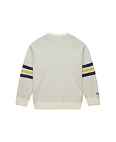 Mitchell & Ness Men's Cream Michigan Wolverines Retro Pullover Sweater