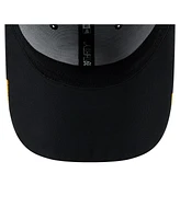 New Era Men's Black Pittsburgh Steelers Game Day Linear 39THIRTY Flex Hat