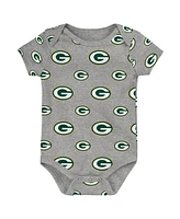 Outerstuff Baby Boys and Girls Green Bay Packers Team Starter Bodysuit, Set of 3