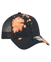 New Era Men's Black Philadelphia Phillies Bleached A-Frame 9FORTY Adjustable Hat