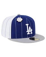 New Era Men's Dark Blue Los Angeles Dodgers Pinstripe 59FIFTY Hat