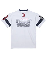 Mitchell & Ness Men's White Boston Red Sox Cooperstown Collection Team Origins Premium T-Shirt