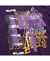 Mitchell & Ness Men's Purple Los Angeles Lakers 90s Reflective Lo-Fi Long Sleeve T-Shirt