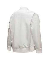 Mitchell & Ness Men's White Golden State Warriors Hardwood Classics Nights Team Leader Satin Full-Zip Jacket