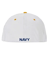 Under Armour Men's White Navy Midshipmen Jolly Rogers Alternate Baseball Fitted Hat