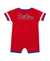 Outerstuff Newborn Red Philadelphia Phillies Double Hit Coveralls