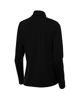Antigua Women's Black Buffalo Bills St. Patrick's Day Intent Quarter-Zip Pullover Sweatshirt