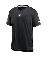 Nike Men's Black Las Vegas Raiders Sideline Coaches Performance V-Neck T-Shirt
