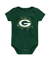 Outerstuff Baby Boys and Girls Green Bay Packers Team Starter Bodysuit, Set of 3