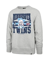 '47 Brand Men's Gray Minnesota Twins Letters Headline Pullover Sweatshirt