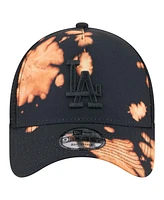 New Era Men's Black Los Angeles Dodgers Bleached A-Frame 9FORTY Adjustable Hat