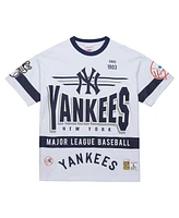 Mitchell & Ness Men's White New York Yankees Cooperstown Collection Team Origins Premium T-Shirt